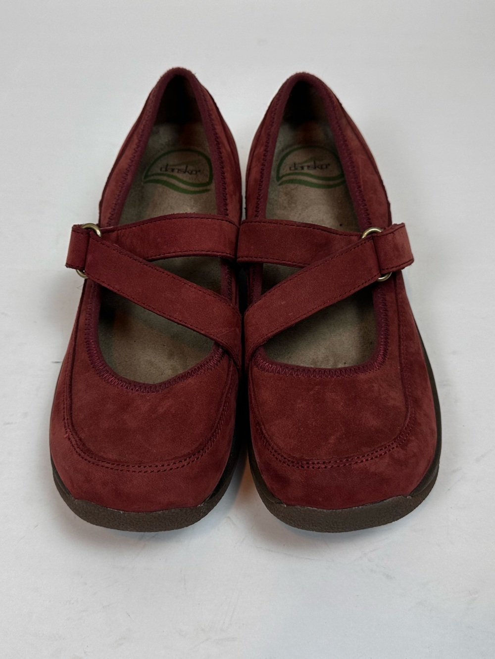 Dansko Red Suede Leather Mary Jane Comfort Shoes EU 37 US 6.5-7